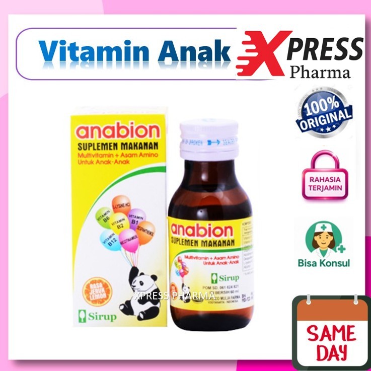 XPRESS  Anabion SIRUP botol 60 ml Syrup Ana Bion Vitamin Nafsu Makan Zs