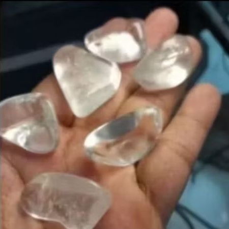 batu akik bongkahan tunggal kecubung es Kalimantan