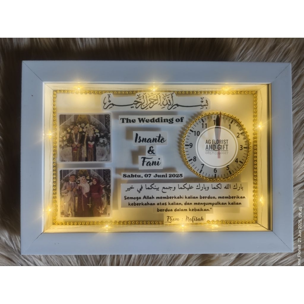 Kado pernikahan frame cantikk