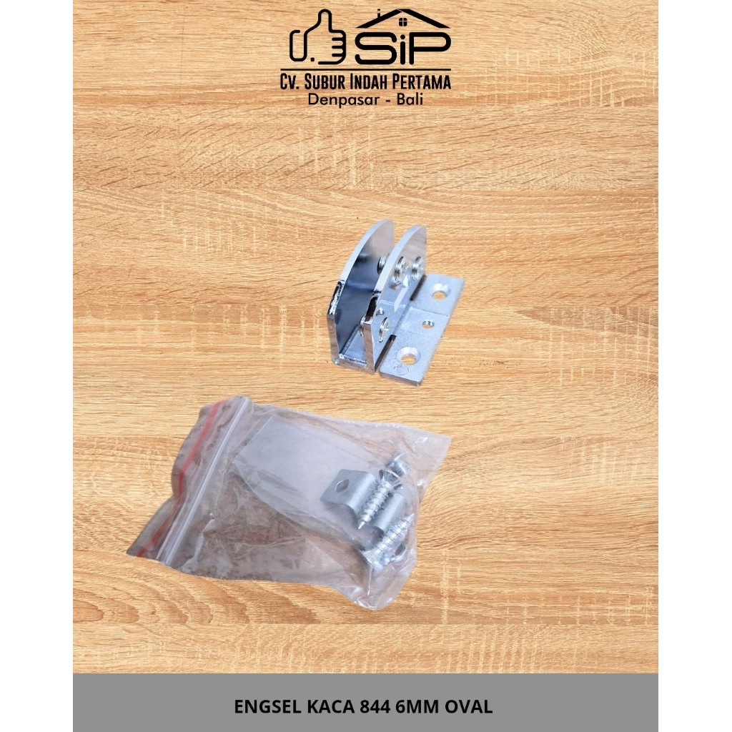 ENGSEL KACA 844 6MM/OVAL/ENGSEL UNTUK PINTU KACA/