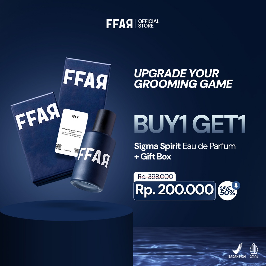FFAR B1G1 Gift Box Sigma Spirit Eau de Parfum | Parfum Pria 30 ML + GiftBox + GiftCard