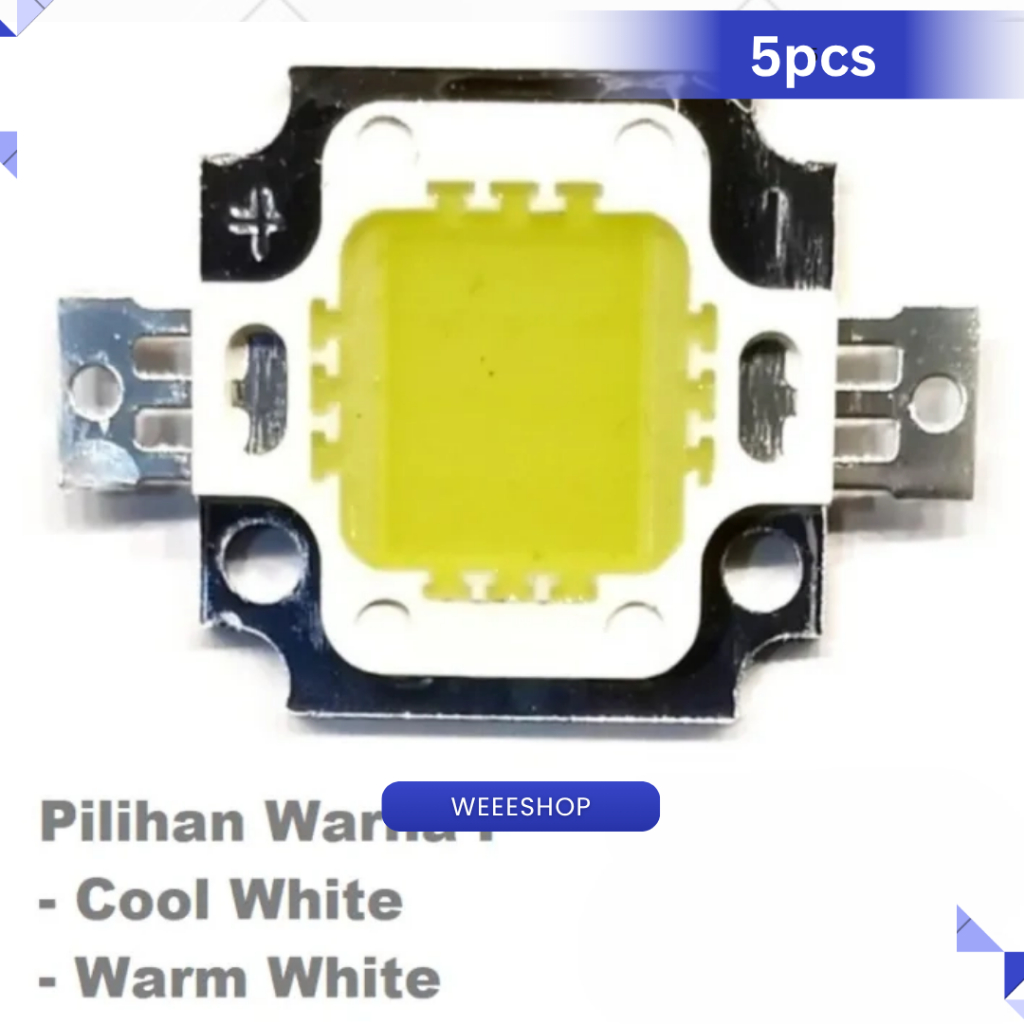 [ISI 5 PCS] HPL 10 Watt High Power LED - Lampu Sorot 10W 10 Watt Cool White / Warm White - LED Chip 