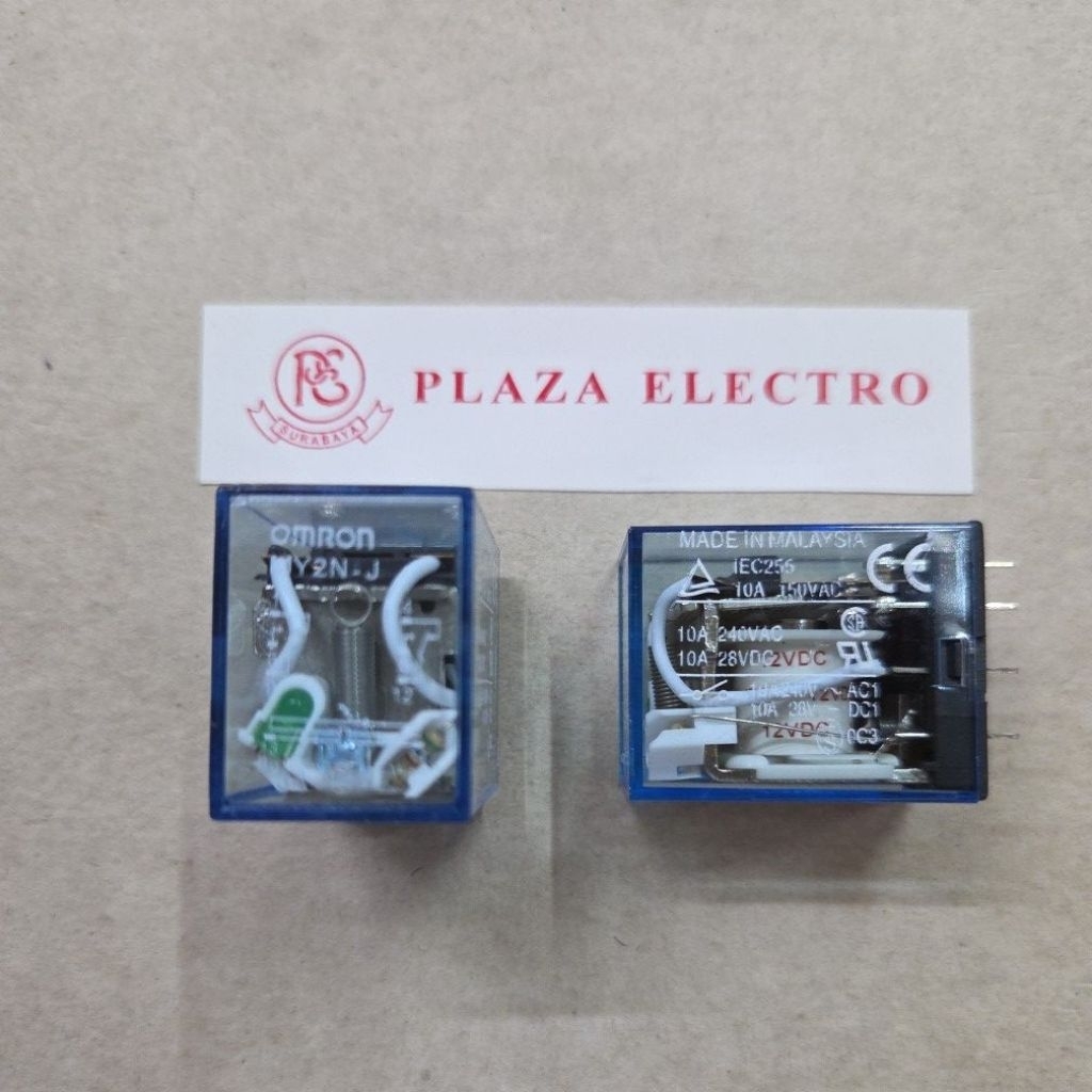 RELAY 12 VOLT 8P PIN 8 KAKI LANCIP OMRON MY2N ASLI ORIGINAL