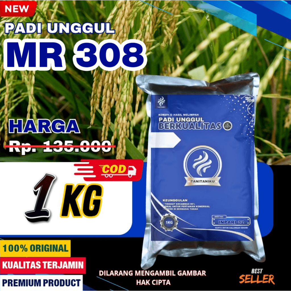 Benih Padi MR 308 Ukuran 1KG
