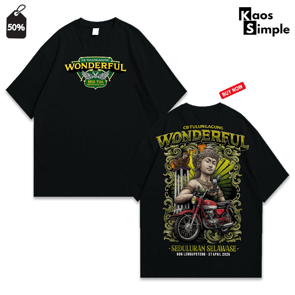 Kaos Acara Wonderful 2 CB Tulungagung Acara 27 April 2025