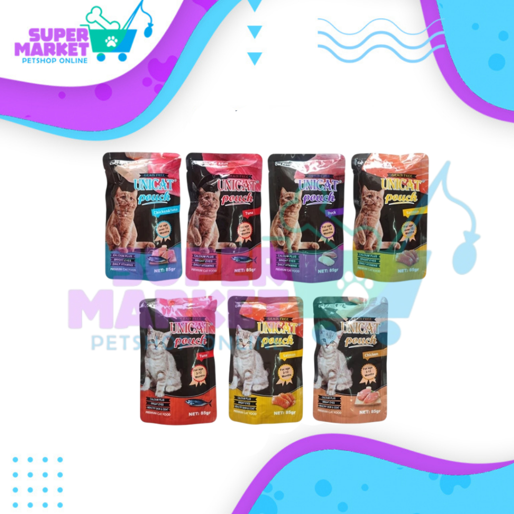 Unicat Pouch Wet Food Grain Free 85gr - Makanan Basah Kucing