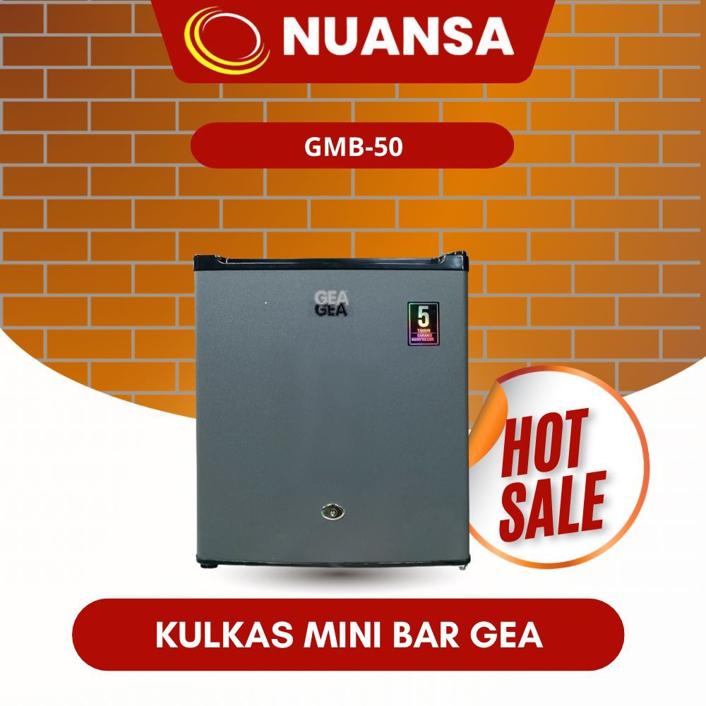 GEA Mini Bar GMB-50  – Kulkas Mini Hemat Energi Desain Elegan Low Watt Garansi Resmi