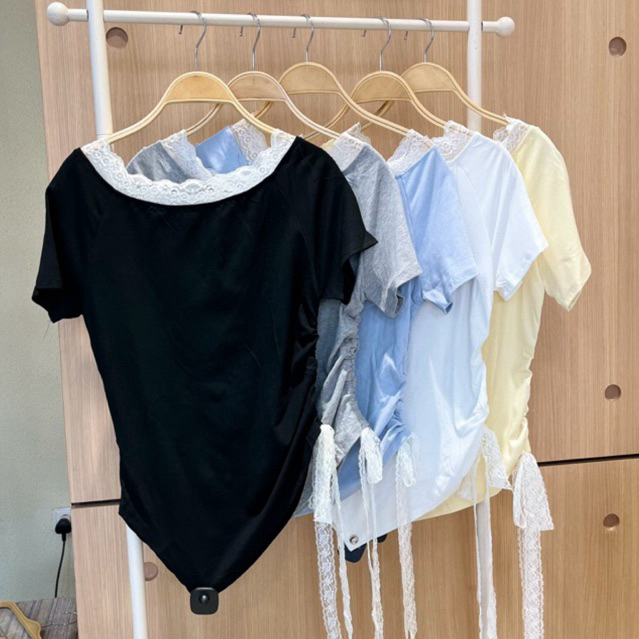 Kaos Polos Asimetris Serut 014383430000