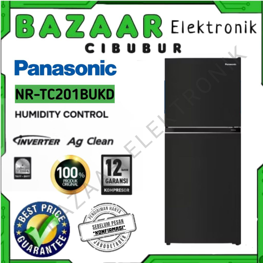 KULKAS 2 PINTU INVERTER PANASONIC NR-BB201Q-PK / NRBB201QPK / NR-TC201BUKD / NRTC201BUKD