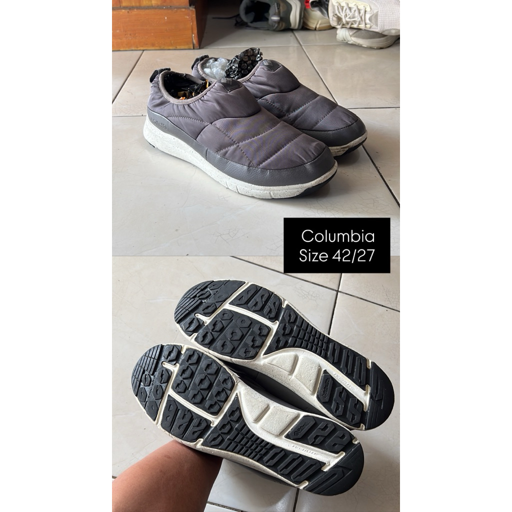 sepatu slip on columbia size 42/27