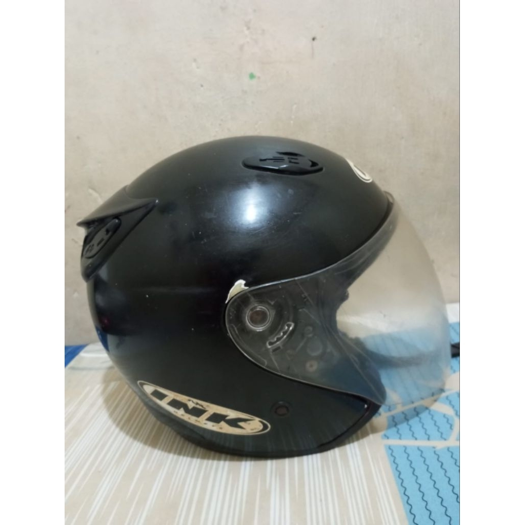 HELM INK CENTRO HITAM METALIC ORIGINAL SECOND