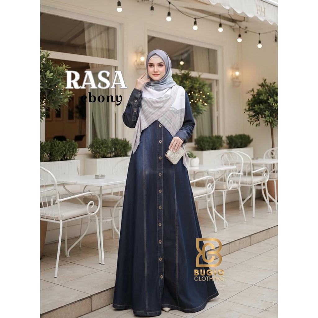 Rasa Denim Bugio | Gamis Denim Casual Daily