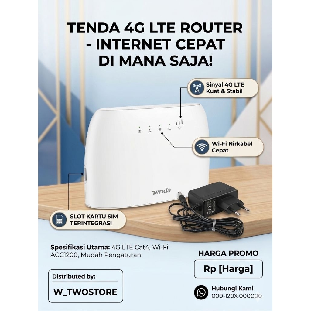 Tenda 4G03 N300 Wifi 4G LTE all operator