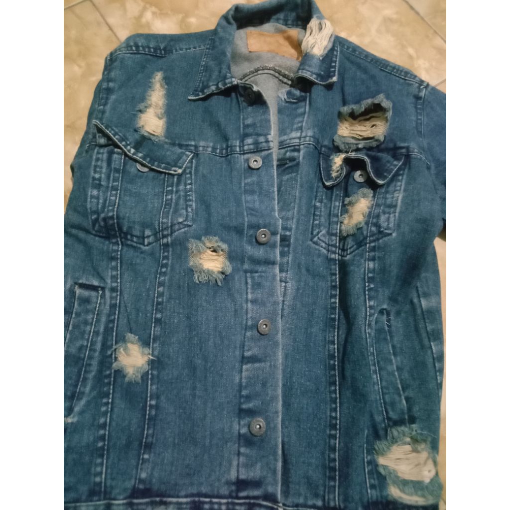 Thanksinsomnia denim jacket ripped