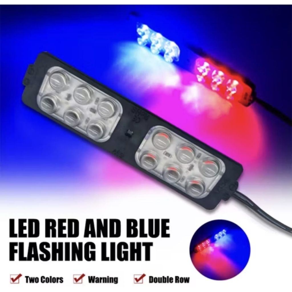 Led modul mata 6x2 kecil kedip nyala merahbiru 12v & 24v