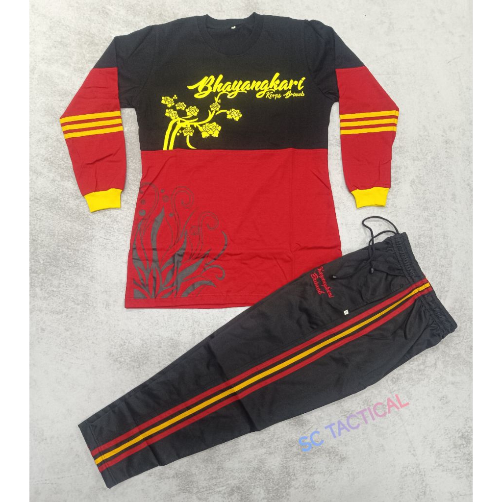 Baju Olahraga Bhayangkari Brimob Katun/Trening Bhayangkari Brimob Nusantara