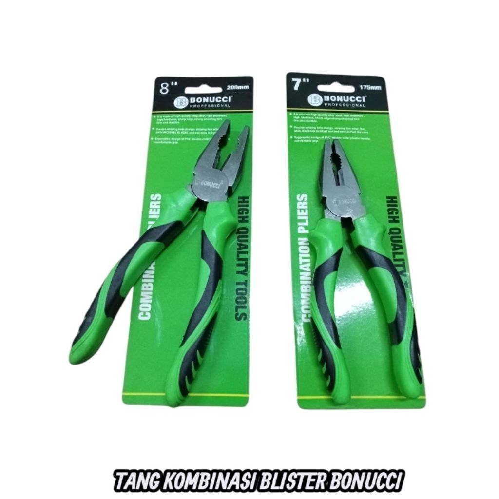 (1 PCS)  Tang kombinasi 8 inch Bonucci baja asli