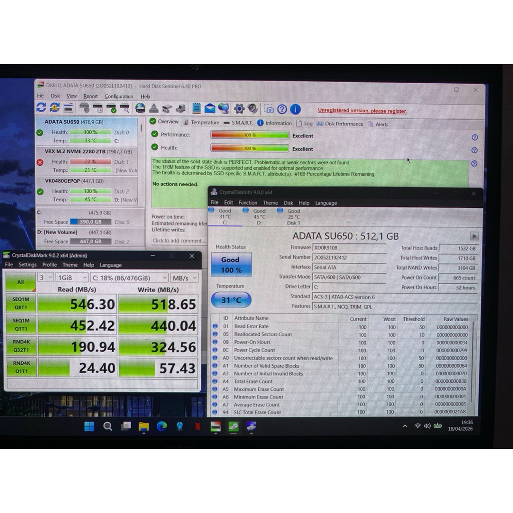 SSD Sata Adata 512gb