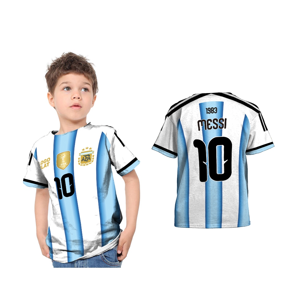 dStore - Jersey Anak FIFA World Cup | Jersey Piala Dunia Anak | Dryfit Milano Fullprint | Baju Bola 