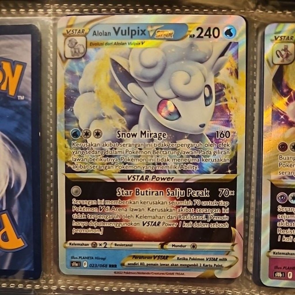 Kartu Pokemon Alolan Vulpix V Star RRR