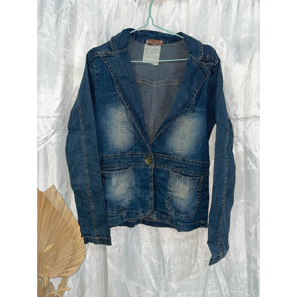 preloved blazer wanita jeans
