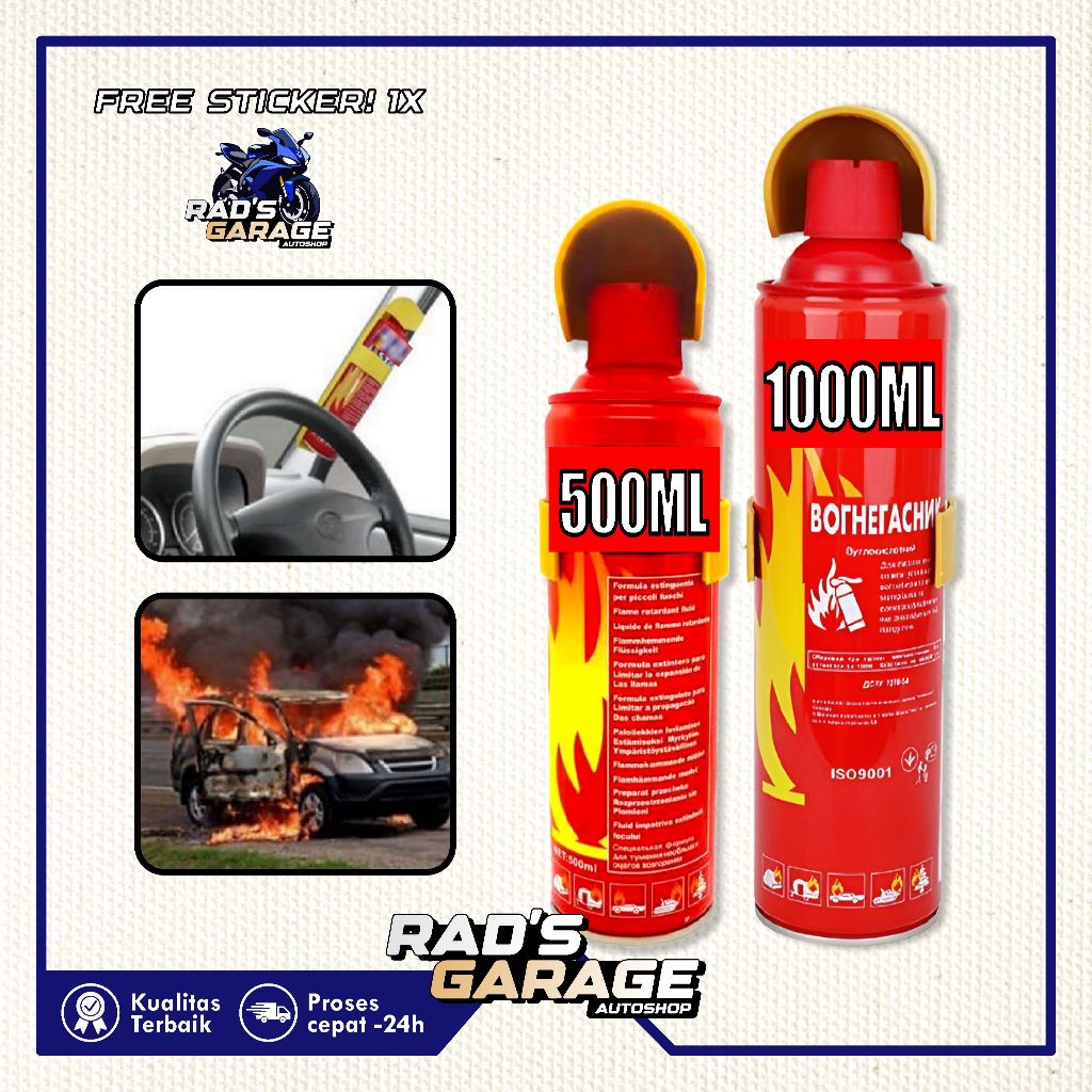 Alat Pemadam 1000ML (Exp 2030/2031) Api Ringan Portable Efektif Memadamkan Api Cepat Untuk Mobil & R