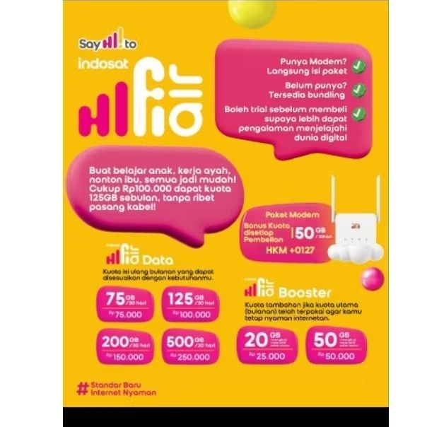 Hi Fi Air Im3 4G LTE, Bonus kuota hingga 100Gb