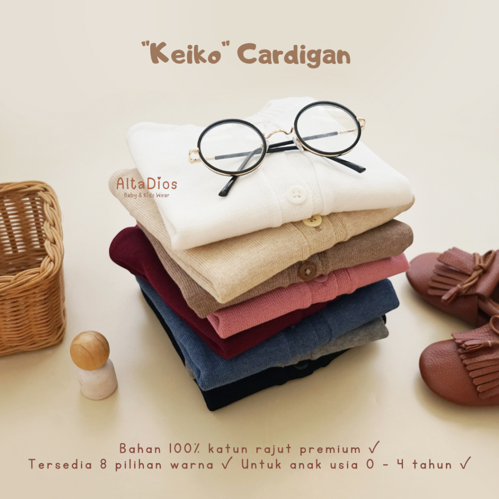 [Altadiosbaby] Kado KEIKO Cardigan Rajut Anak dan Bayi Premium | Cardigan Korea Baby and Kids | Oute
