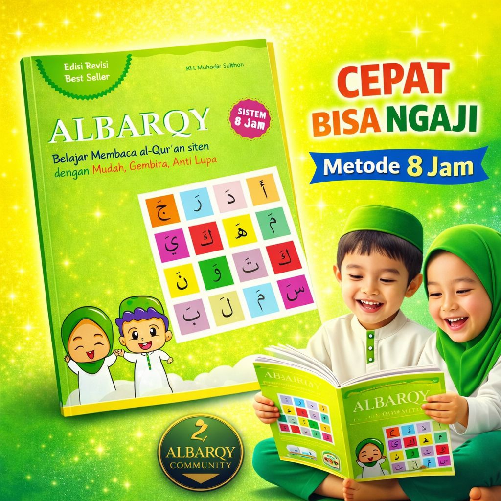 Supplier Satuan dan Grosir Buku Belajar Membaca dan Mengaji Al Qur'an Metode albarqy (AL BARQY 8 jam