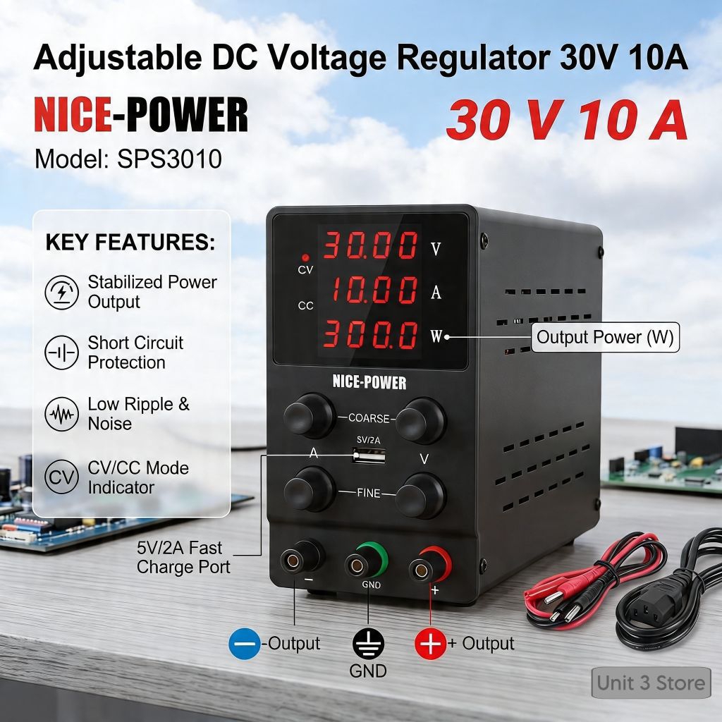 Power Supply Adjustable DC 30V 10A NICE-POWER SPS3010