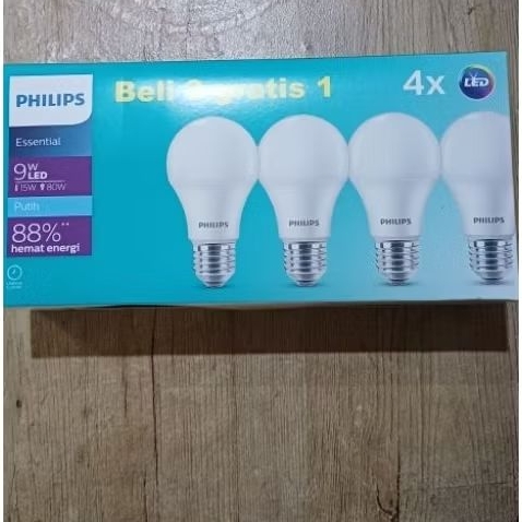 lampu LED philips 9 watt putih