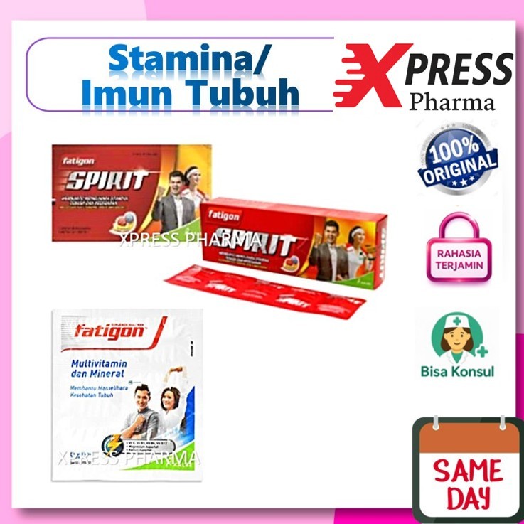 XPRESS  STRIP Fatigon STD Spirit Merah Putih Vatigon isi 6 tablet