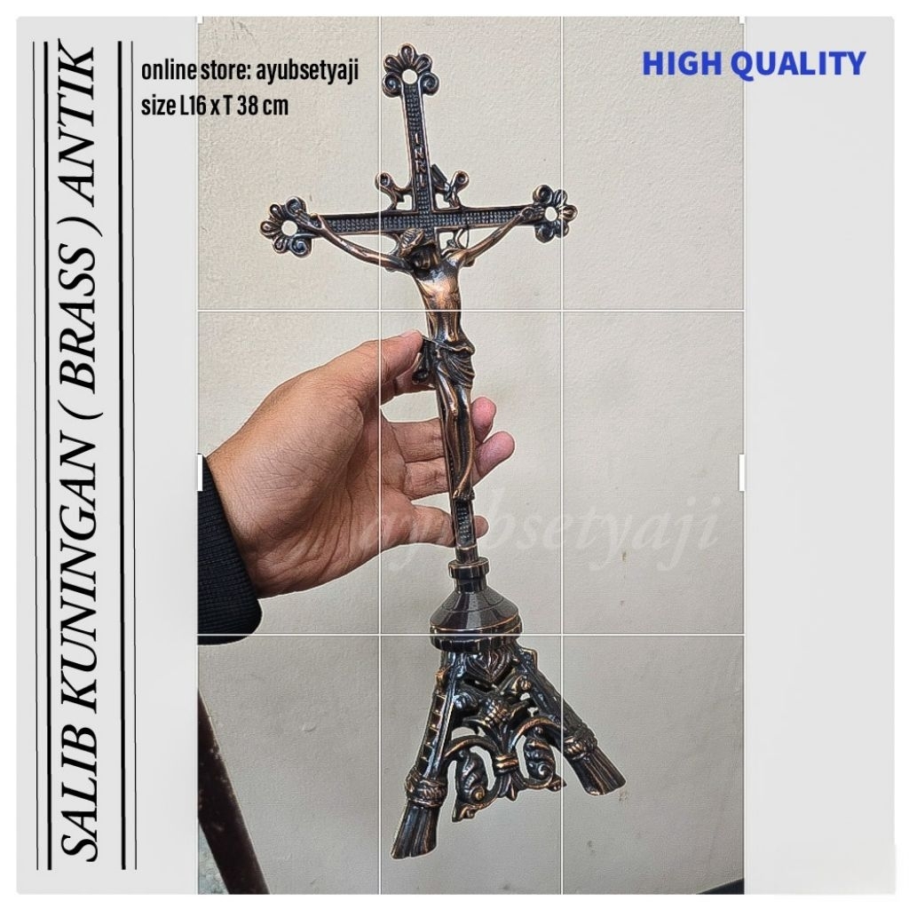 Salib Katolik Kuningan Salib Gereja model SL01 Salib Duduk Salib Kristen Salib Katolik Ukir Salip To