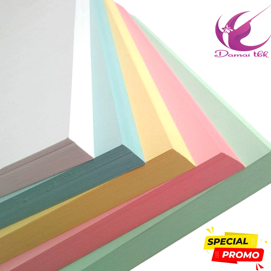 (50 Lembar) Kertas Bc Manila Warna Pastel 160 Gsm A4 - Kertas Gambar A4 160 gsm - Kertas Manila Pind