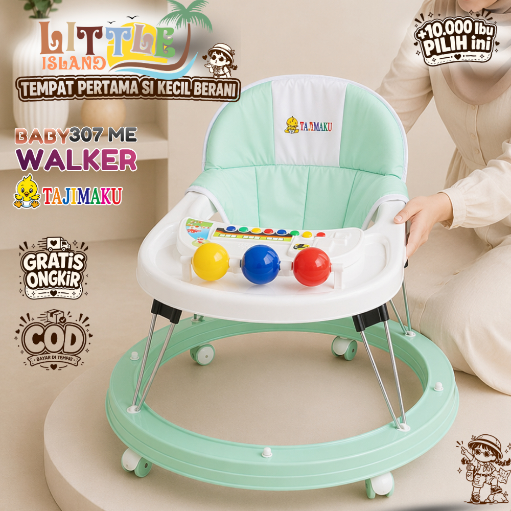LITTLE BABY WALKER TAJIMAKU 307 kereta dorong anak alat belajar jalan bayi apolo musik murah