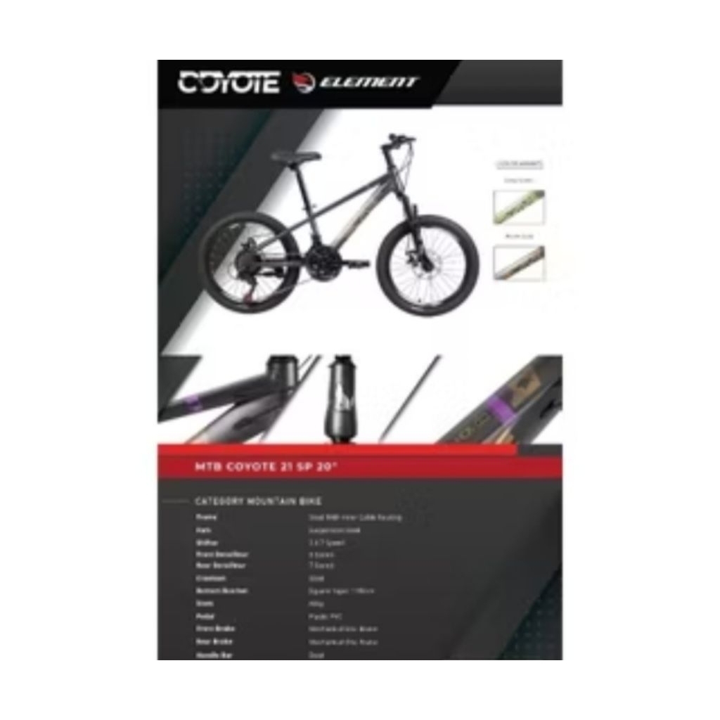 sepeda uk 20, mtb axxil dan mtb tango junior dan new phoenix dan coyote