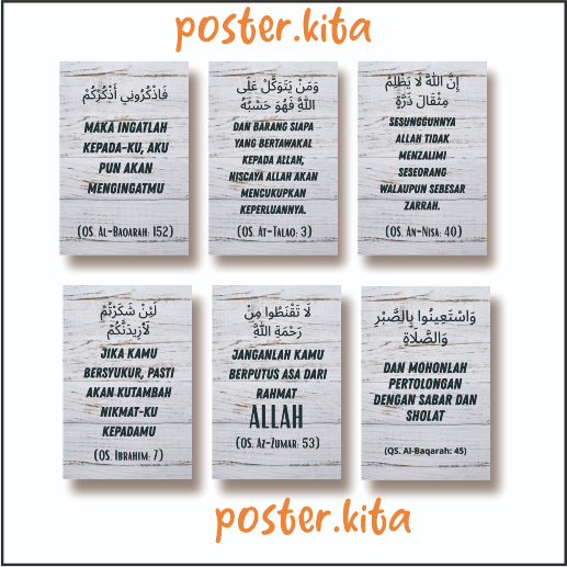Poster dinding islami uk 20x30cm quotes islami poster islami pajangan tembok quotes islami