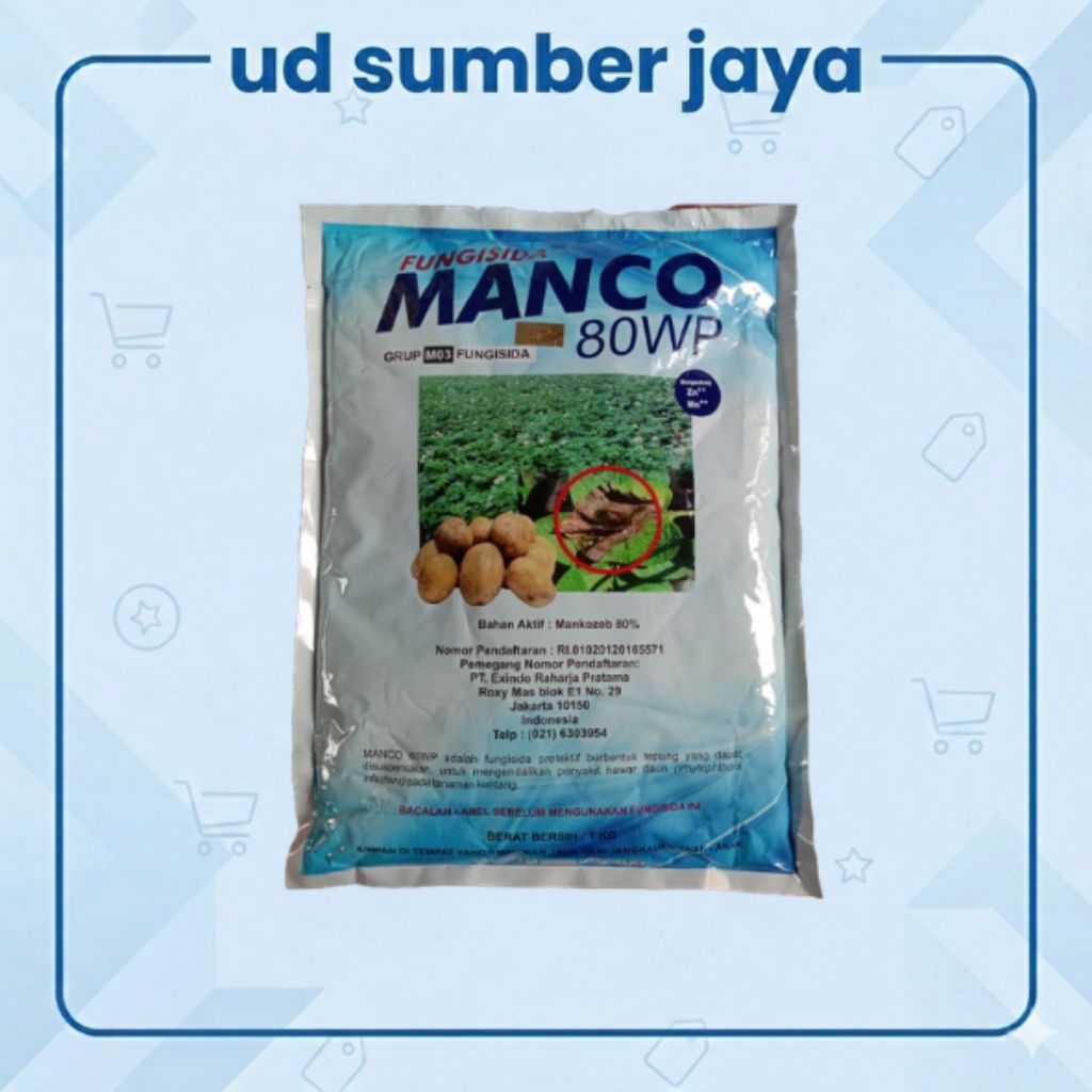 Fungisida Manco 80 WP 1 Kg Mankozeb Biru