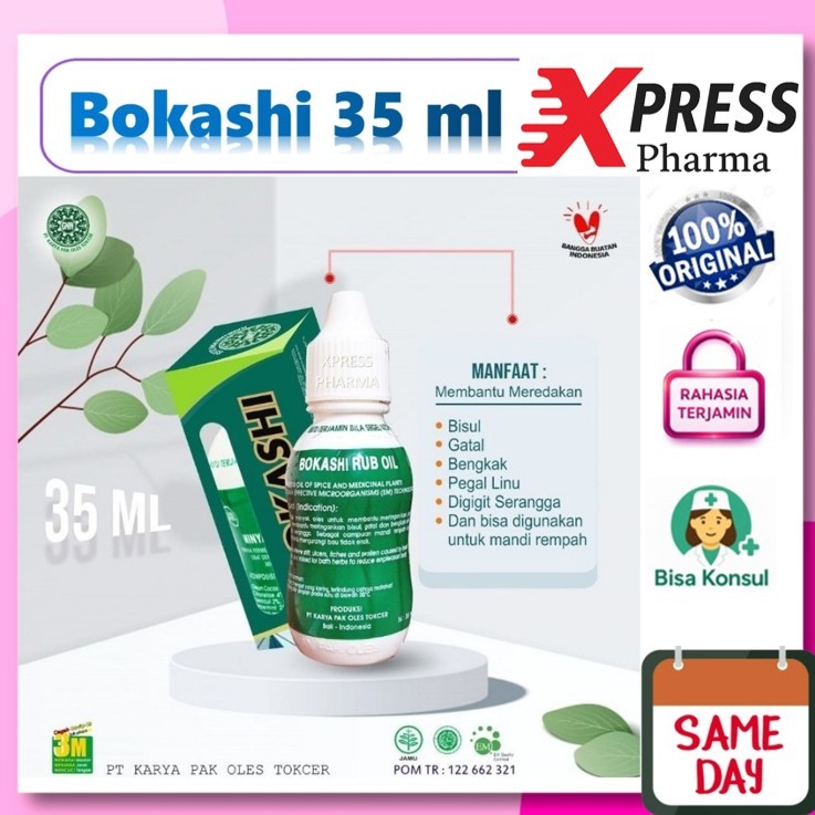 XPRESS  BOKASHI 35 ml Minyak Oles Obat Gosok Gatal Bisul Bengkak Penyakit Kulit Batuk Bokasi Bokasih