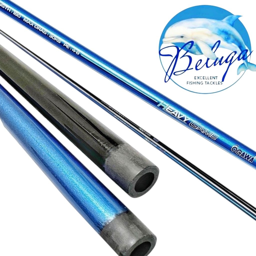 [ GROSIR ] Blank | Carbon Blank OGAWA HEAVY GAME 1.80M | PE 4 - 8 | Carbon Hollow | Max Drag : 30KG