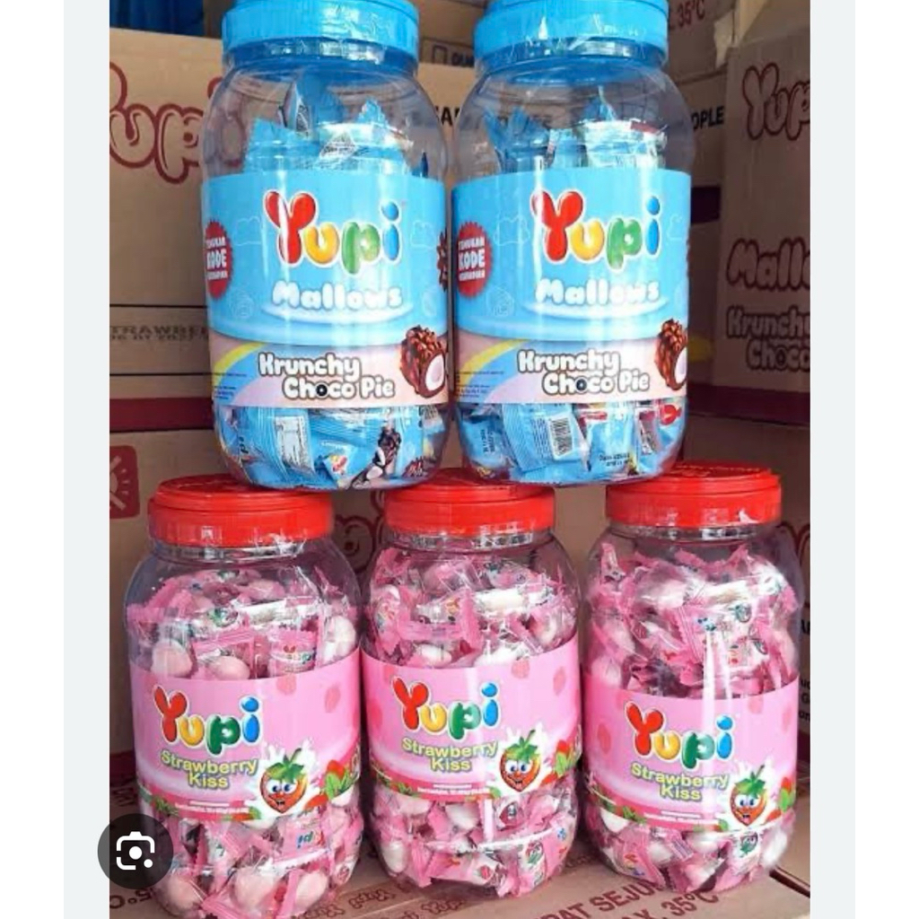 Yupi Toples ( 1 KARTON ISI 12 TOPLES ) netto 300gram Strawberry Kiss | krunchy Choco pie