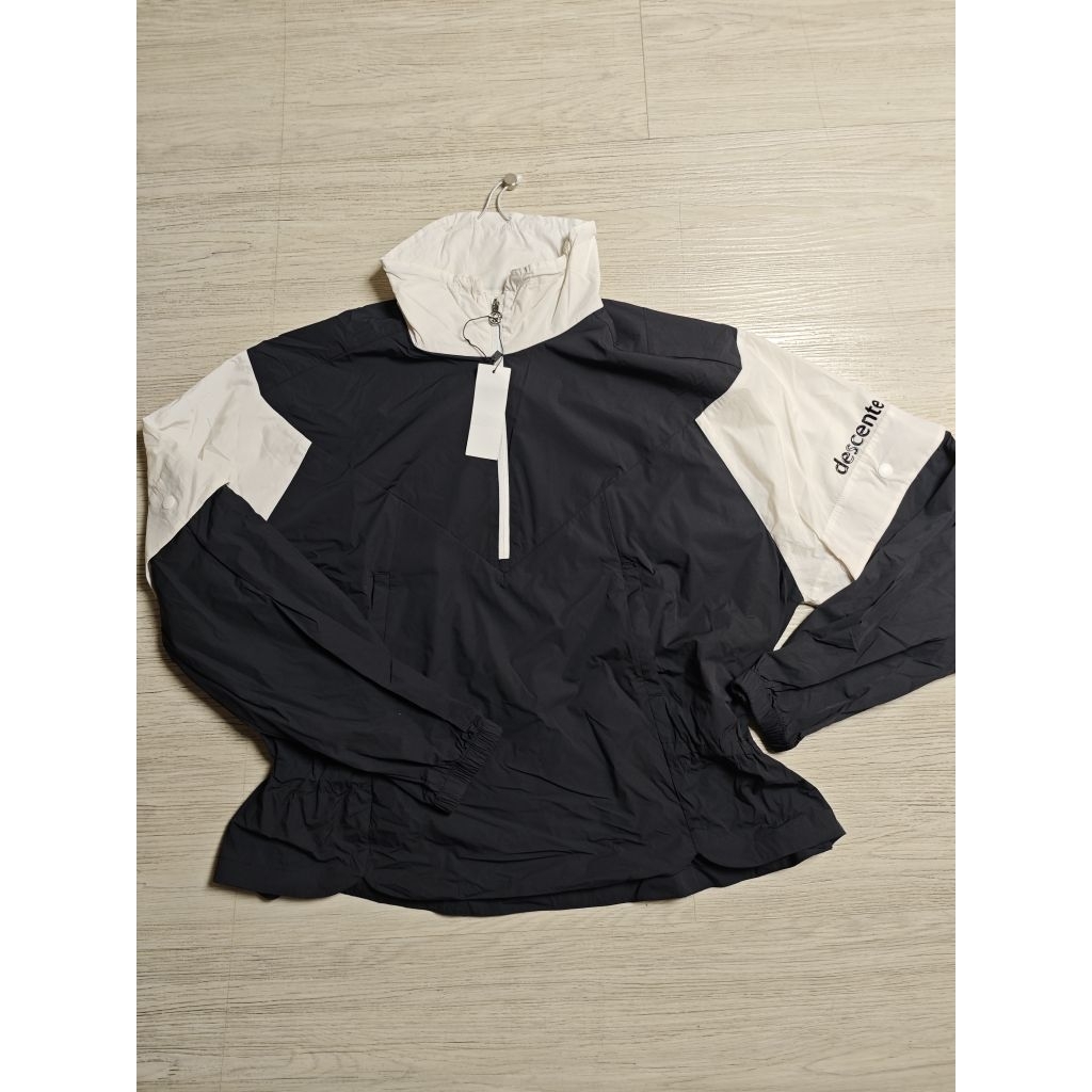 Jaket Descente Crop Half Zipper Short Long Sleeve Casual Outdoor Jacket Windbreaker Hangout Motoran 