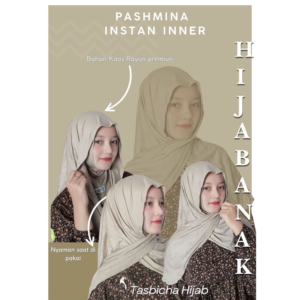 HIJAB PASHMINA INSTAN INNER ANAK KEKINIAN