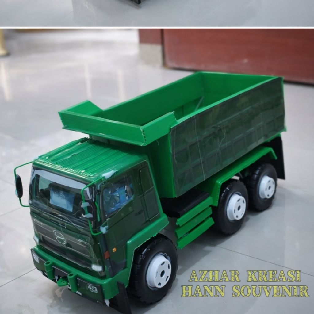 mainan truk plastik modifikasi dump truk hino 500