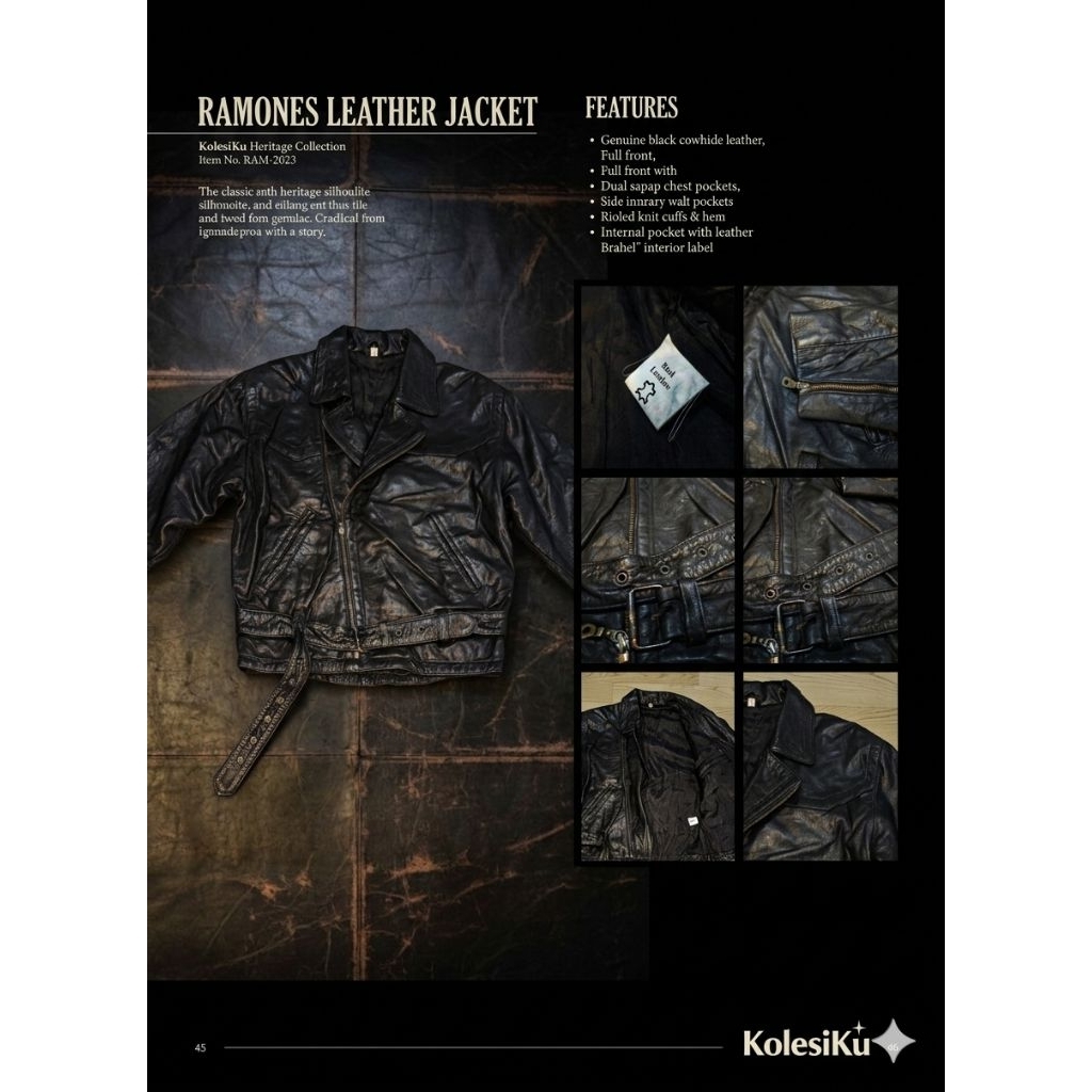 RAMONES LEATHER JACKET VINTAGE