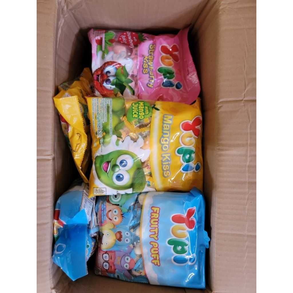 [1/2kg] Permen Yupi Kiloan Merah/Biru/Kuning Snack Kiloan Murah