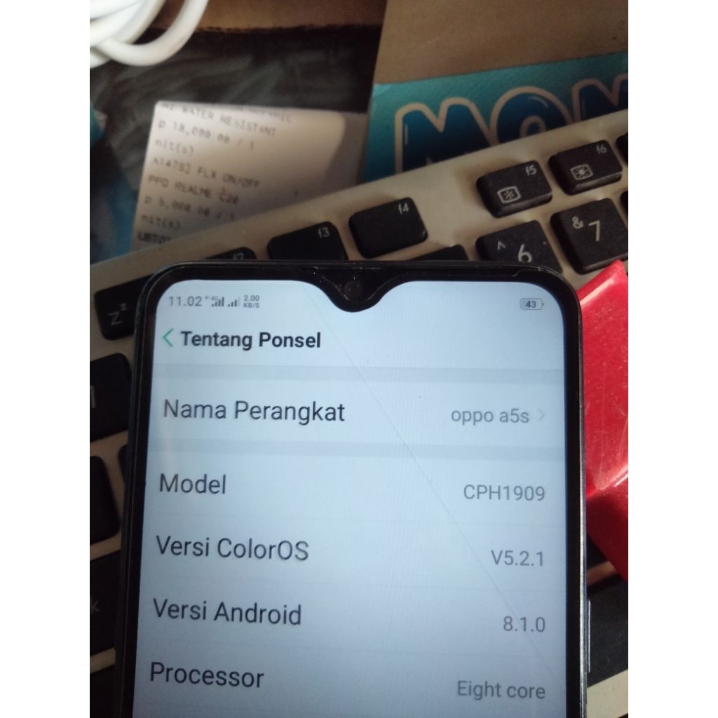 mesin OPPO A5S ram 3/32 jaminan normal TESTED NO POLA NO SANDI JUAL MESIN SJ segel ya kak