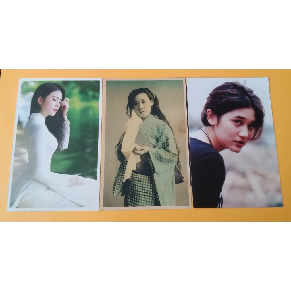 Kartu Pos Jadul Seri Gambar Artis 3 Pcs