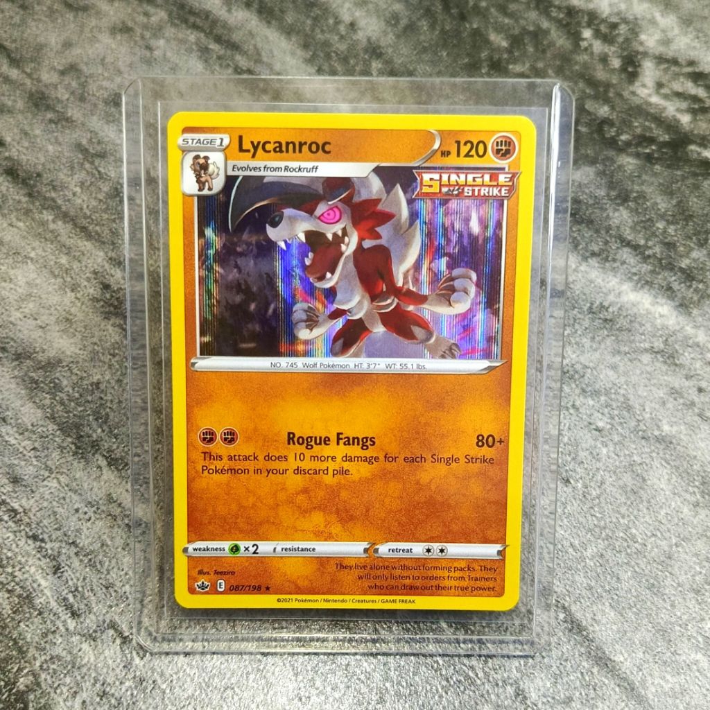 kartu pokemon english original lycanroc holo amazing rare dapat toploader | kartu pokemon TCG asli |