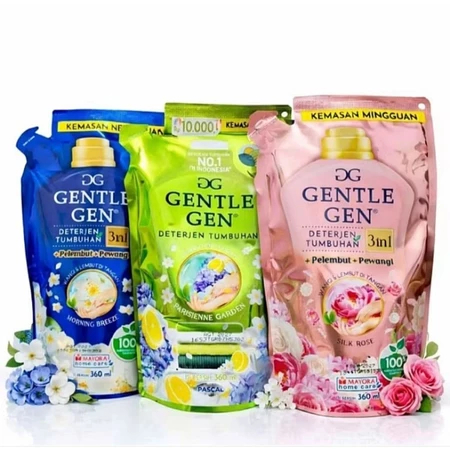 Gentle Gen Deterjen Cair 360ml - Sabun Cuci Pakaian Wangi-Gentle Gen Deterjen Cair Konsentrat Pouch 